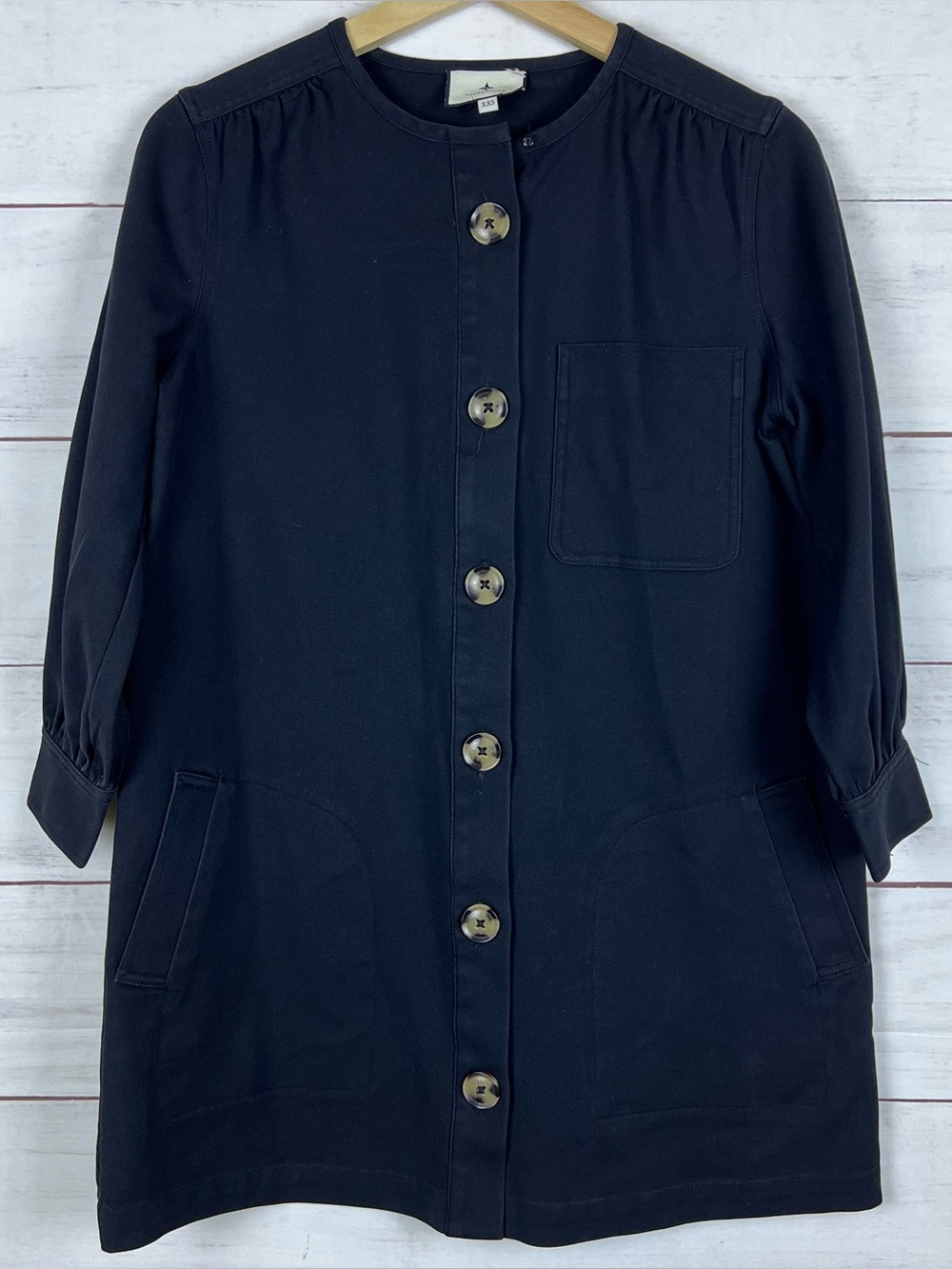 Tuckernuck Button Front Black Blake Dress Size XXS